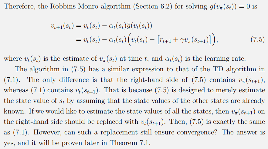 Temporal-difference algorithm derivation 2