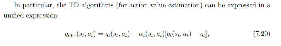 Unified viewpoint of temporal-difference methods